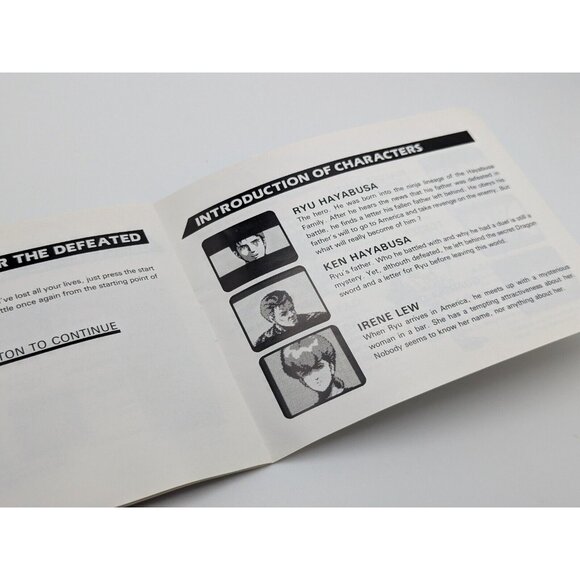 Ninja Gaiden (Nintendo NES, 1988) Booklet Manual ONLY Authentic - Picture 6 of 6